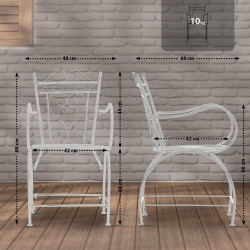 Chaise Sheela blanc antique