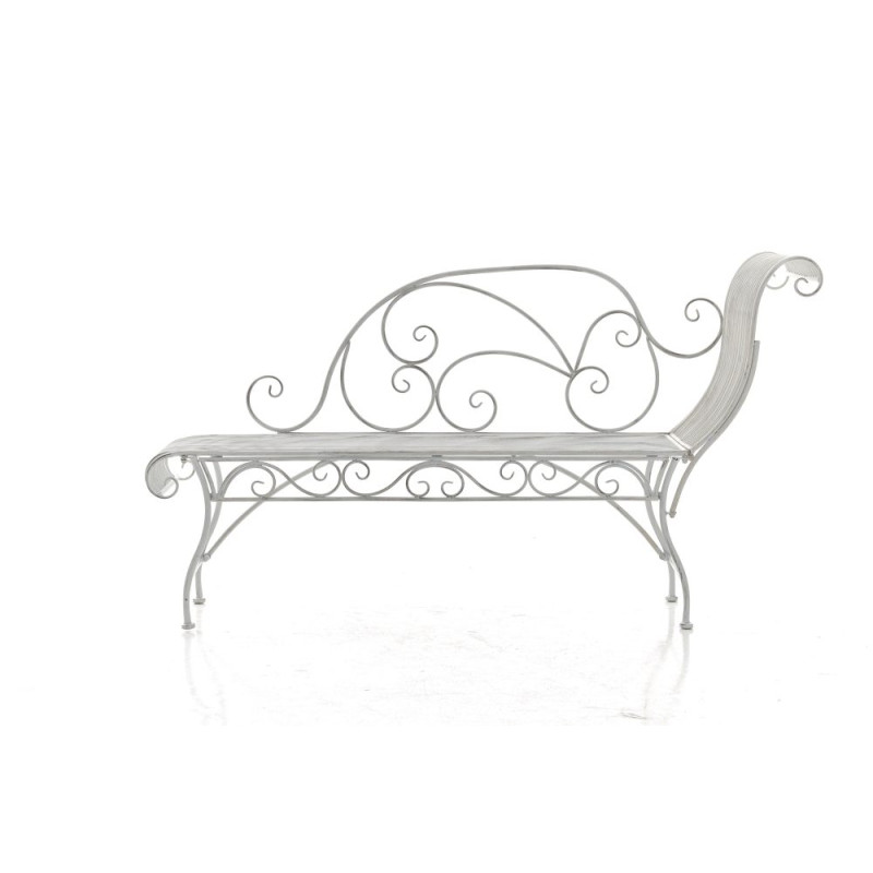 Banc de jardin Karma blanc antique