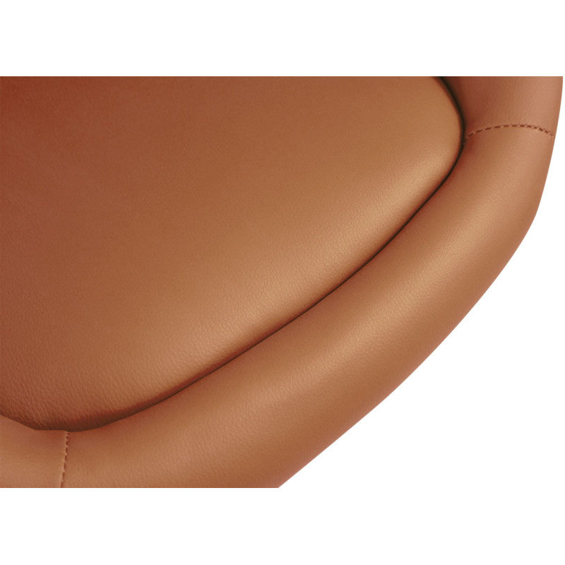 Tabouret de bar Davie, similicuir, noir/marron clair