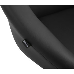 Tabouret de bar Davie, similicuir, blanc/noir