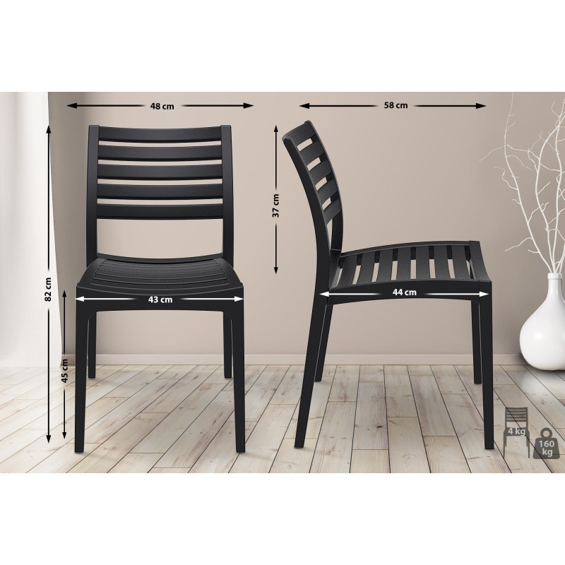 Chaise Ares noir