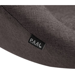 Tabouret de bar Davie, tissu blanc/gris foncé