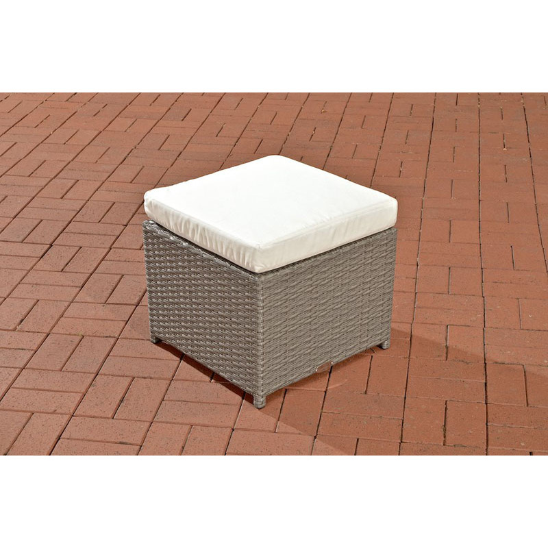Tabouret Maui / Tahiti blanc crème gris