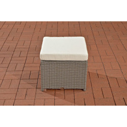 Tabouret Maui / Tahiti blanc crème gris