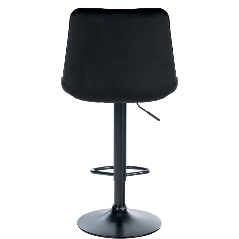Lot de 2 tabourets de bar Toni en velours noir