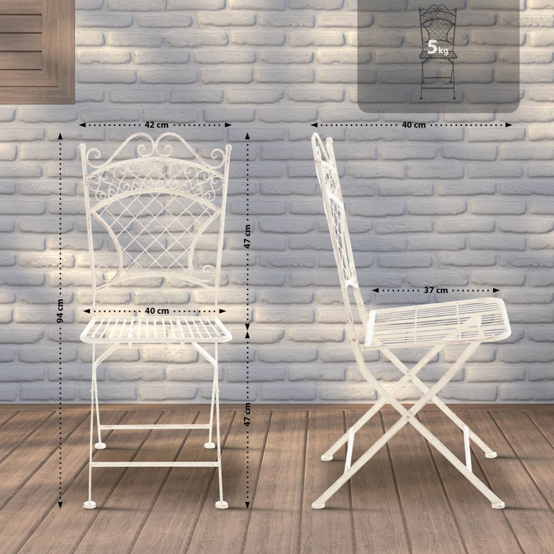 Chaise de jardin Adelar crème antique
