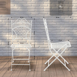 Chaise de jardin Adelar blanc