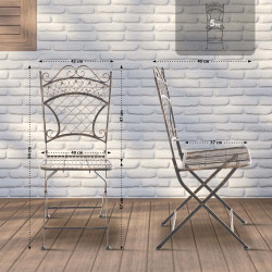 Chaise de jardin Adelar bronze