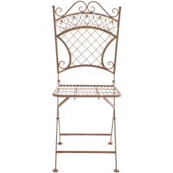 Chaise de jardin Adelar marron antique
