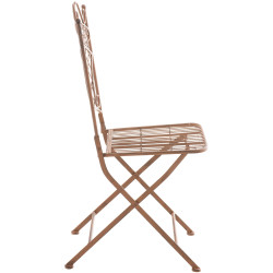 Chaise de jardin Adelar marron antique