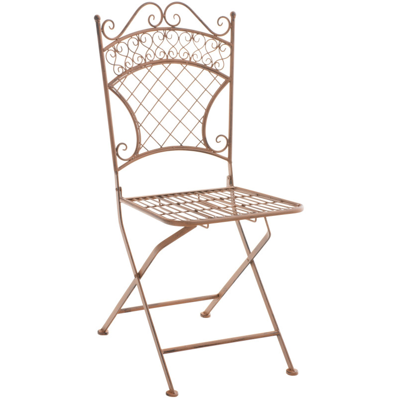 Chaise de jardin Adelar marron antique