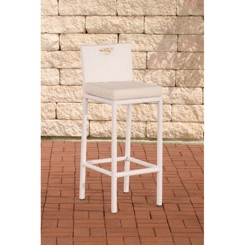 Tabouret de bar Mari blanc crème blanc
