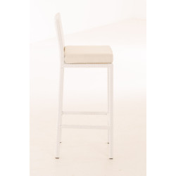 Tabouret de bar Mari blanc crème blanc