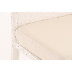 Tabouret de bar Mari blanc crème blanc