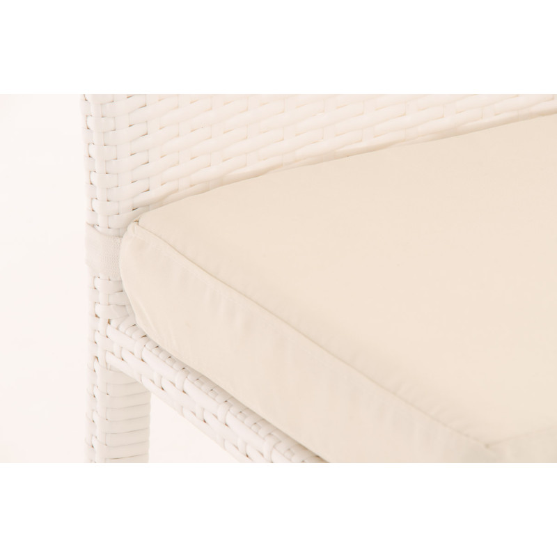 Tabouret de bar Mari blanc crème blanc