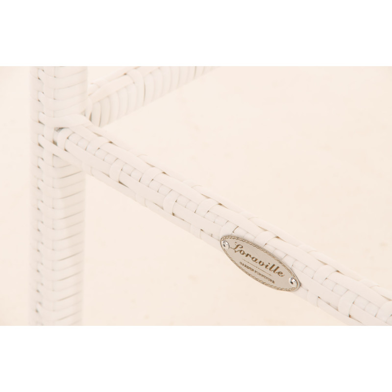Tabouret de bar Mari blanc crème blanc