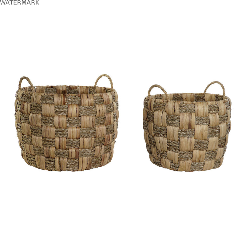Set de basket Home ESPRIT Naturel Herbier marin Fibre naturelle Boho 43 x 43 x 39 cm (2 Pièces) Set de basket Home ESPRIT Naturel Herbier marin Fibre naturelle Boho 43 x 43 x 39 cm (2 Pièces)