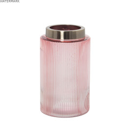 Vase Alexandra House Living Rose Verre 12 x 20 cm