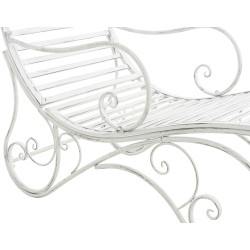 Chaise longue de jardin d'Amiens blanc antique