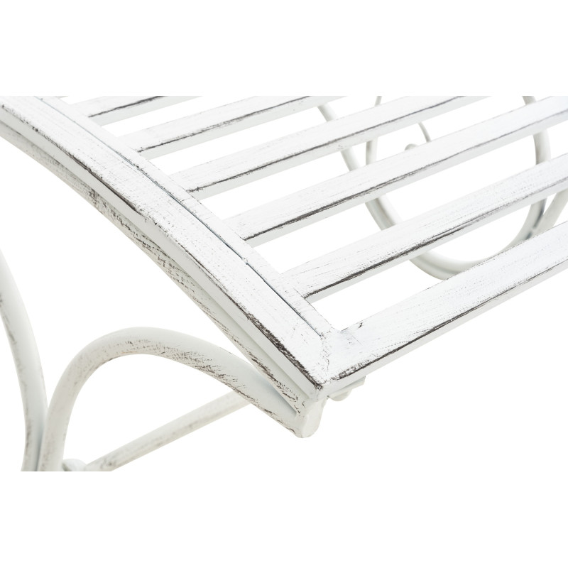 Chaise longue de jardin d'Amiens blanc antique
