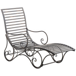 Chaise longue de jardin d'Amiens bronze