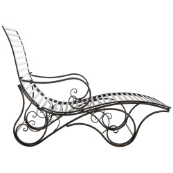 Chaise longue de jardin d'Amiens bronze