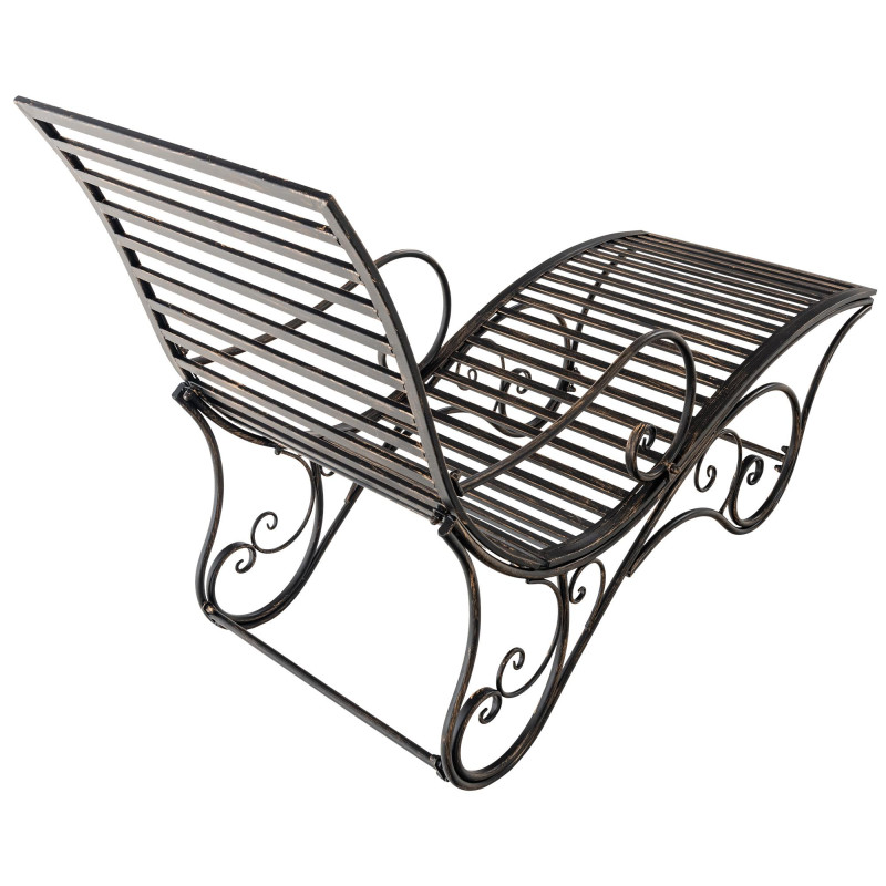 Chaise longue de jardin d'Amiens bronze