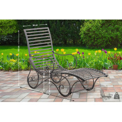 Chaise longue de jardin d'Amiens bronze