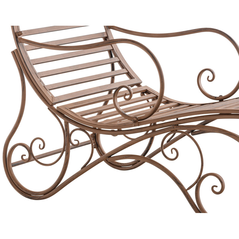 Chaise longue de jardin d'Amiens marron antique