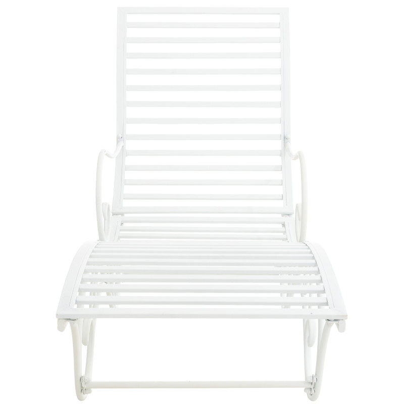 Chaise longue de jardin d'Amiens blanc