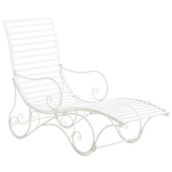 Chaise longue de jardin d'Amiens blanc