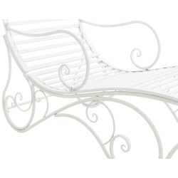 Chaise longue de jardin d'Amiens blanc