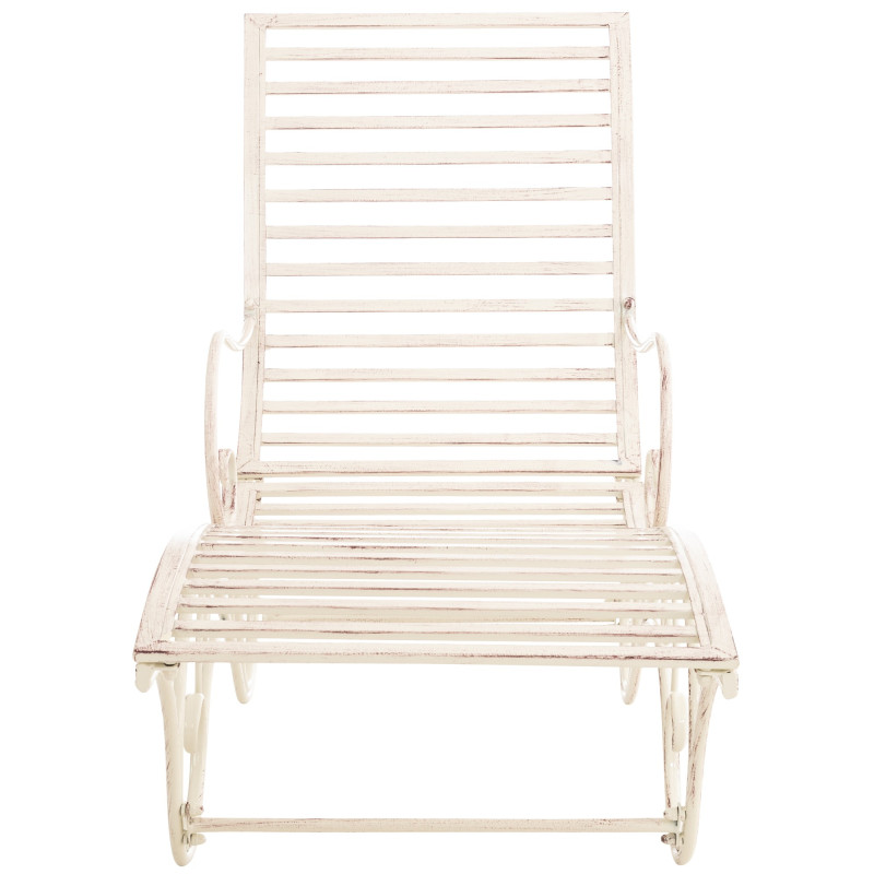 Chaise longue de jardin d'Amiens crème antique