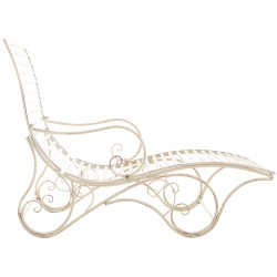 Chaise longue de jardin d'Amiens crème antique