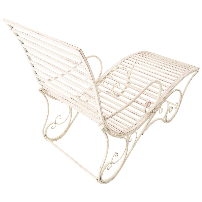 Chaise longue de jardin d'Amiens crème antique