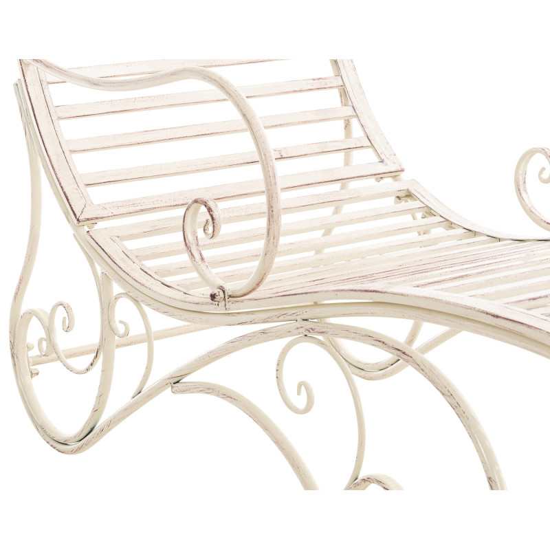 Chaise longue de jardin d'Amiens crème antique