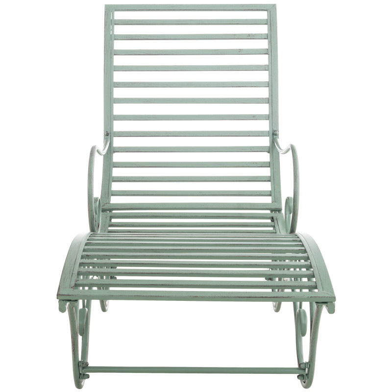 Chaise longue de jardin d'Amiens vert antique