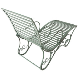 Chaise longue de jardin d'Amiens vert antique