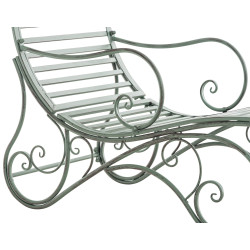 Chaise longue de jardin d'Amiens vert antique
