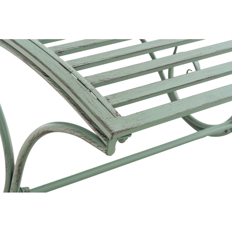 Chaise longue de jardin d'Amiens vert antique