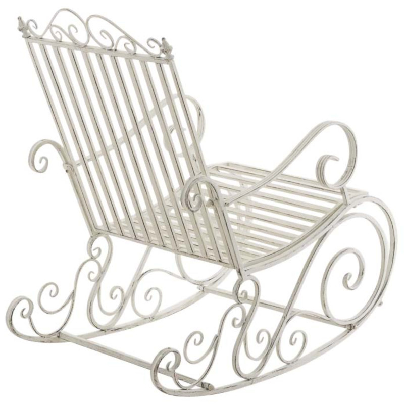 Ensemble de 2 chaises à bascule Smilla blanc antique