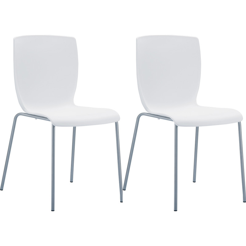 Lot de 2 chaises MIO blanc