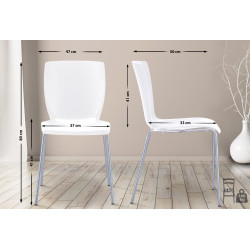 Lot de 2 chaises MIO blanc