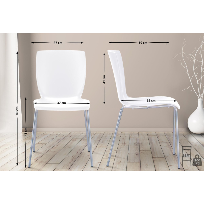 Lot de 2 chaises MIO blanc