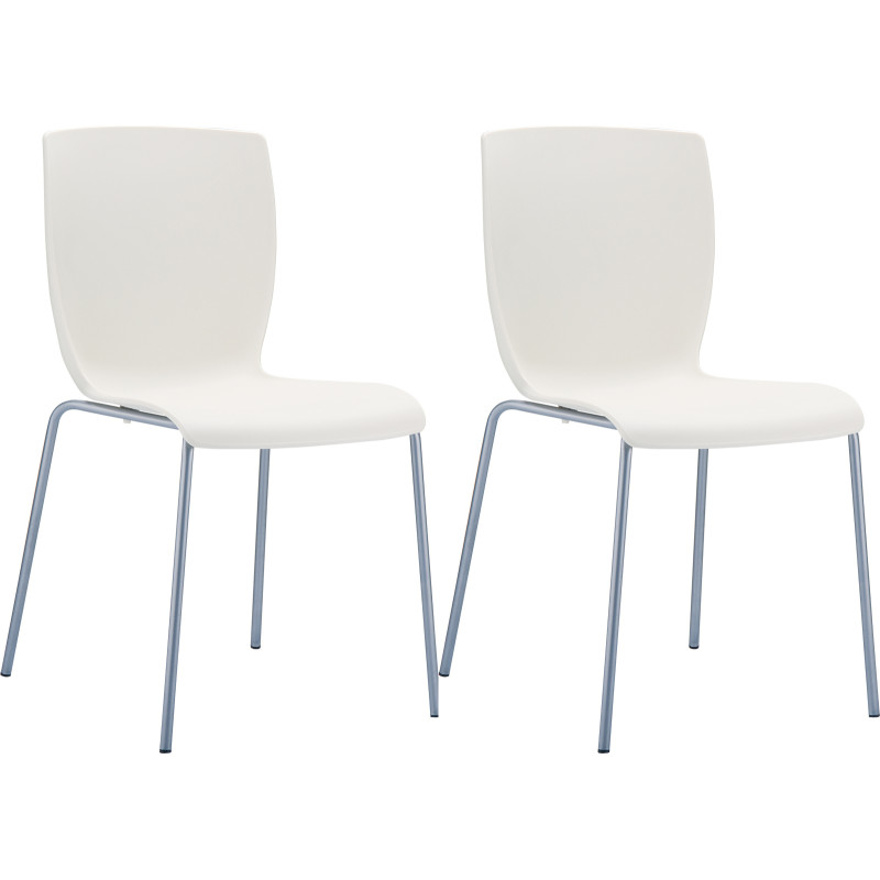Lot de 2 chaises MIO crème