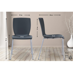 Lot de 2 chaises MIO noir