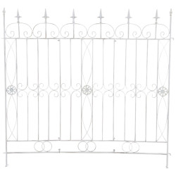 Lot de 4 clôtures de jardin en bette à carde blanc antique