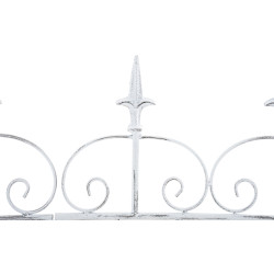 Lot de 4 clôtures de jardin en bette à carde blanc antique