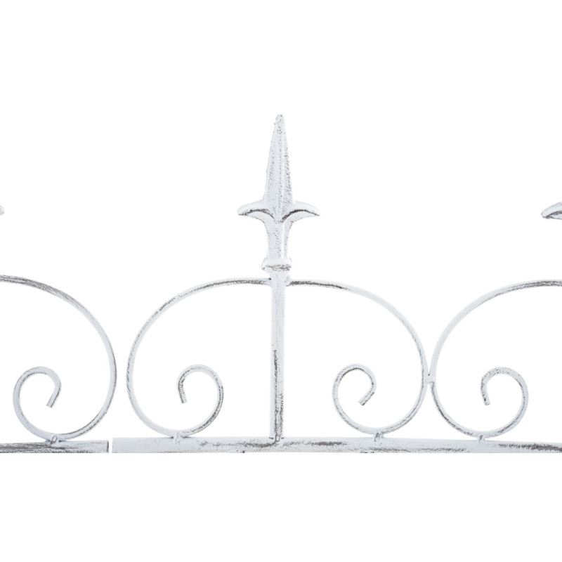 Lot de 4 clôtures de jardin en bette à carde blanc antique