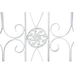 Lot de 4 clôtures de jardin en bette à carde blanc antique